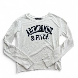 Abercrombie-fitch Women's White and Blue Top